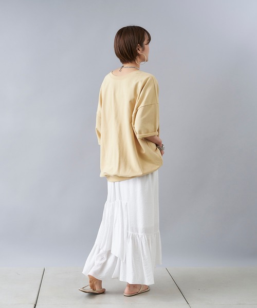 DouDou（ドゥドゥ）の「ティアードスカート（スカート・レディース・ホワイト/チャコールグレー・FREE）」の18枚目の写真