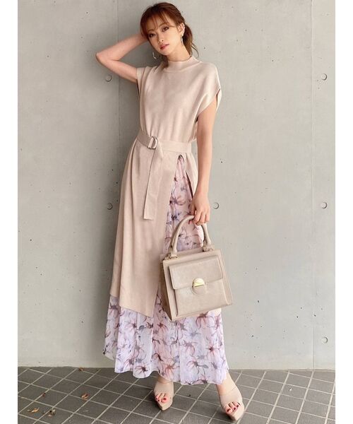 RESEXXY（リゼクシー）の「サイドスリットロングニットワンピース（ワンピース・レディース・ブラック/ベージュ/アイボリー・FREE）」の10枚目の写真