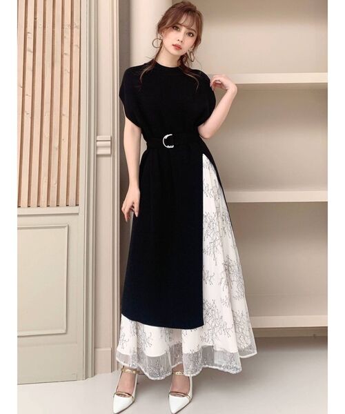 RESEXXY（リゼクシー）の「サイドスリットロングニットワンピース（ワンピース・レディース・ブラック/ベージュ/アイボリー・FREE）」の16枚目の写真