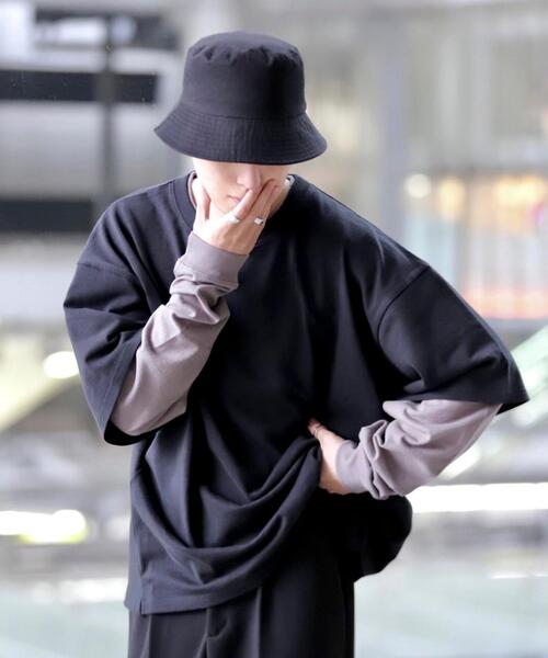 coen by Mr.SZK（コーエンバイミスタースズキ）の「フェイクレイヤードビッグＴシャツ【coen × Mr.SZK】（Tシャツ/カットソー・メンズ・ホワイト/グレー/ブラック・LARGE/MEDIUM/SMALL/X-LARGE）」の10枚目の写真