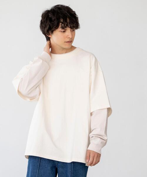 coen by Mr.SZK（コーエンバイミスタースズキ）の「フェイクレイヤードビッグＴシャツ【coen × Mr.SZK】（Tシャツ/カットソー・メンズ・ホワイト/グレー/ブラック・LARGE/MEDIUM/SMALL/X-LARGE）」の11枚目の写真