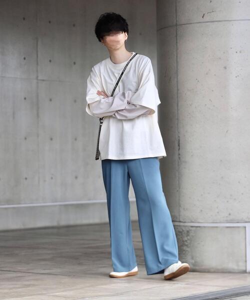 coen by Mr.SZK（コーエンバイミスタースズキ）の「フェイクレイヤードビッグＴシャツ【coen × Mr.SZK】（Tシャツ/カットソー・メンズ・ホワイト/グレー/ブラック・LARGE/MEDIUM/SMALL/X-LARGE）」の18枚目の写真