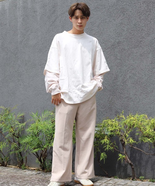 coen by Mr.SZK（コーエンバイミスタースズキ）の「フェイクレイヤードビッグＴシャツ【coen × Mr.SZK】（Tシャツ/カットソー・メンズ・ホワイト/グレー/ブラック・LARGE/MEDIUM/SMALL/X-LARGE）」の6枚目の写真