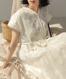 Bab | 【WEB限定】刺繍ティアードワンピース(ワンピース)