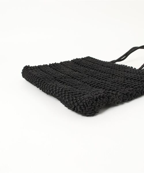 note et silence （ノートエシロンス）の「ナイロン透かし編みバッグ（トートバッグ・レディース・ピンク/ブラック・FREE）」の4枚目の写真