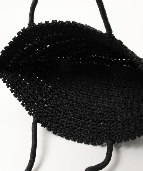 note et silence （ノートエシロンス）の「ナイロン透かし編みバッグ（トートバッグ・レディース・ピンク/ブラック・FREE）」の6枚目の写真