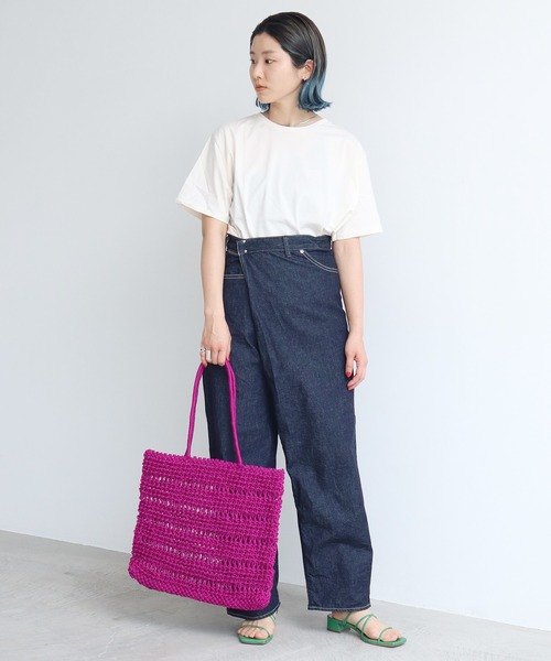 note et silence （ノートエシロンス）の「ナイロン透かし編みバッグ（トートバッグ・レディース・ピンク/ブラック・FREE）」の18枚目の写真