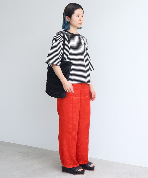 note et silence （ノートエシロンス）の「ナイロン透かし編みバッグ（トートバッグ・レディース・ピンク/ブラック・FREE）」の17枚目の写真