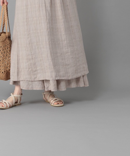 studio CLIP(スタディオクリップ)の「《Natural by studio CLIP》ピンタックロングスカート(スカート・レディース・ブラック/ベージュ/オフホワイト・FREE)」の1枚目の写真