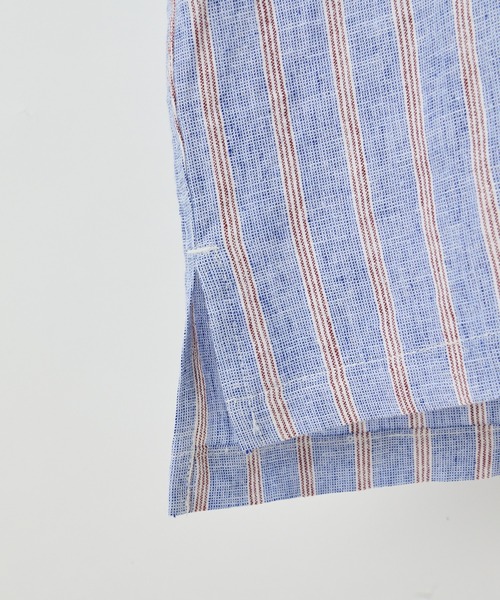 CIAOPANIC TYPY（チャオパニックティピー）の「麻レーヨンストライプ半袖シャツ（シャツ/ブラウス・メンズ・オレンジ/ブルー/アイボリー・MEDIUM/LARGE）」の13枚目の写真