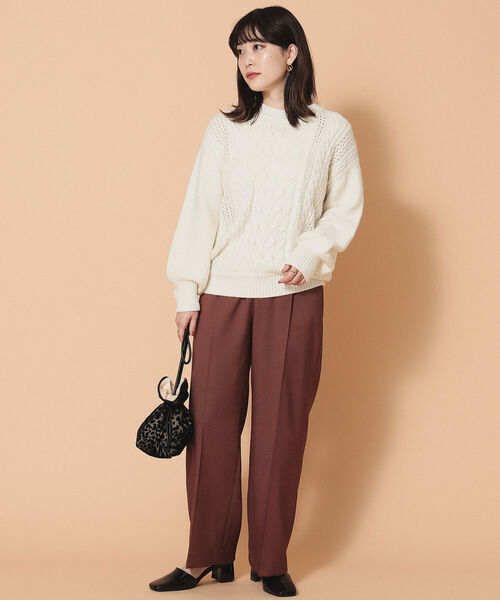 Ray BEAMS（レイビームス）の「CONTROL FREAK × Ray BEAMS / 別注 シアー ベロア 巾着 バッグ（ショルダーバッグ・レディース・ブラック/ワイン・ONE SIZE）」の7枚目の写真