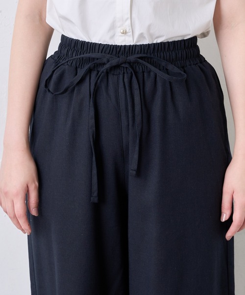 natural couture（ナチュラルクチュール）の「シンプルリネンリラックスパンツ（その他パンツ・レディース・アイボリー/ブラック/カーキ・FREE）」の11枚目の写真