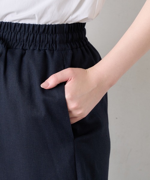 natural couture（ナチュラルクチュール）の「シンプルリネンリラックスパンツ（その他パンツ・レディース・アイボリー/ブラック/カーキ・FREE）」の13枚目の写真