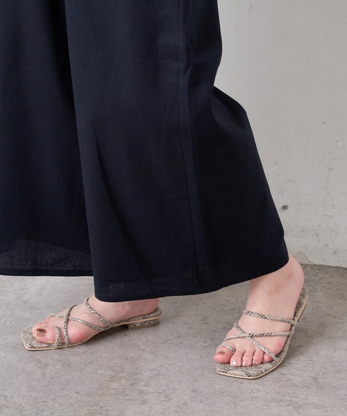 natural couture（ナチュラルクチュール）の「シンプルリネンリラックスパンツ（その他パンツ・レディース・アイボリー/ブラック/カーキ・FREE）」の15枚目の写真