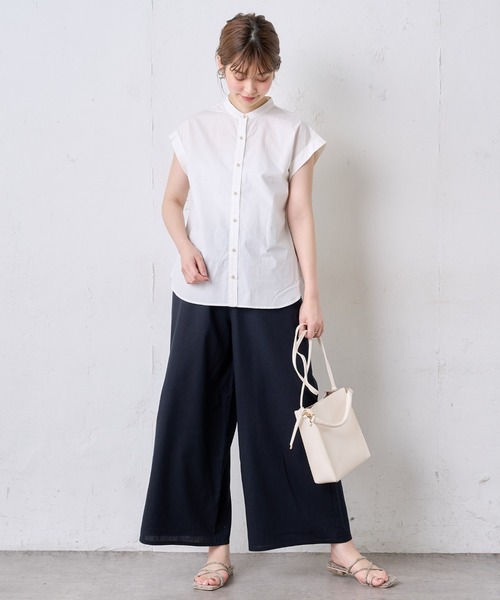 natural couture（ナチュラルクチュール）の「シンプルリネンリラックスパンツ（その他パンツ・レディース・アイボリー/ブラック/カーキ・FREE）」の10枚目の写真