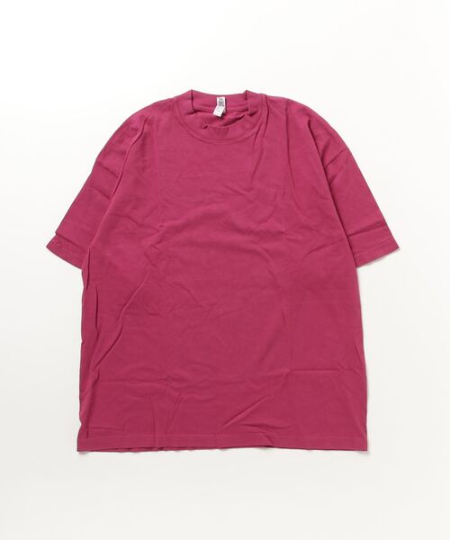 LOS ANGELES APPAREL（ロサンゼルスアパレル）の「『LOS ANGELES APPAREL』6.5oz Garment Dye CrewNeck T-SHIRT - ロサンゼルスアパレル　ガーメントダイクルーネックTシャツ（Tシャツ/カットソー・レディース・グリーン/クリアブルー/クリーム/スミクロ/ベージュ/パープル/ブラック/ホワイト/ライトグレー/ライトピンク/レッド系その他2/レッド系その他・LARGE/X-LARGE/XX-LARGE/MEDIUM/SMALL/XXX-LARGE）」の12枚目の写真