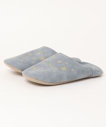 studio CLIP（スタディオクリップ）の「レザー風刺繍ルームシューズ 星（ルームシューズ/スリッパ）」