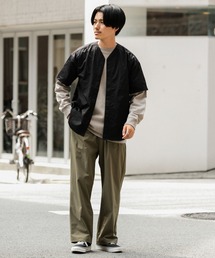 ITEMS URBANRESEARCH | ナイロンノーカラー半袖シャツ(シャツ/ブラウス)