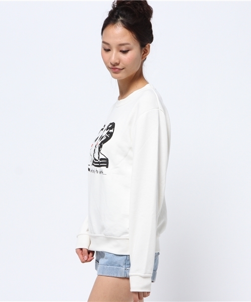 WEGO（ウィゴー）の「WEGO/ガールプリントスウェット（スウェット・レディース・ホワイト/ダークグリーン/ネイビー/ワイン・FREE）」の9枚目の写真