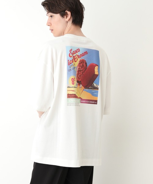 JUNRED(ジュンレッド)の「レトロポスターアイスクリームTee(Tシャツ/カットソー・メンズ・ホワイト/ミント/サックスブルー・M/S/L)」の13枚目の写真