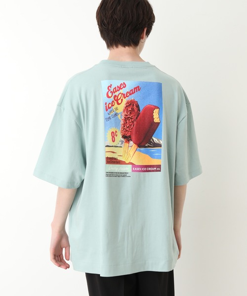 JUNRED(ジュンレッド)の「レトロポスターアイスクリームTee(Tシャツ/カットソー・メンズ・ホワイト/ミント/サックスブルー・M/S/L)」の16枚目の写真