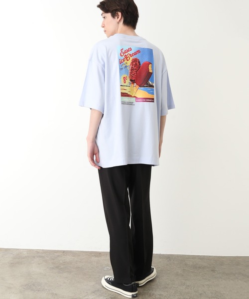 JUNRED(ジュンレッド)の「レトロポスターアイスクリームTee(Tシャツ/カットソー・メンズ・ホワイト/ミント/サックスブルー・M/S/L)」の17枚目の写真