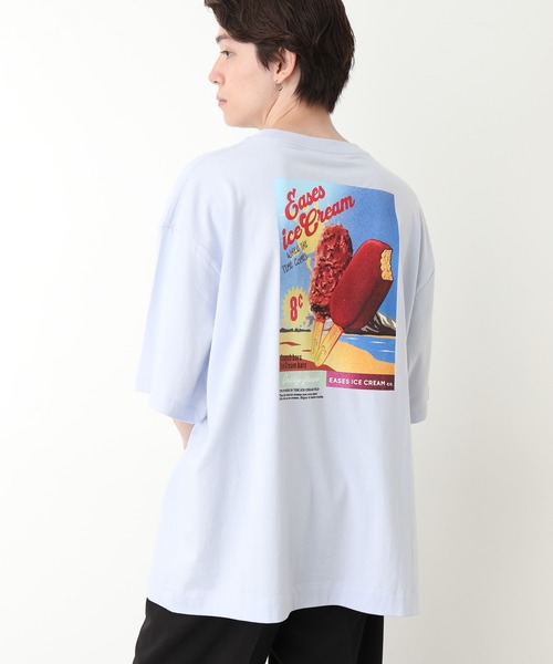 JUNRED(ジュンレッド)の「レトロポスターアイスクリームTee(Tシャツ/カットソー・メンズ・ホワイト/ミント/サックスブルー・M/S/L)」の19枚目の写真
