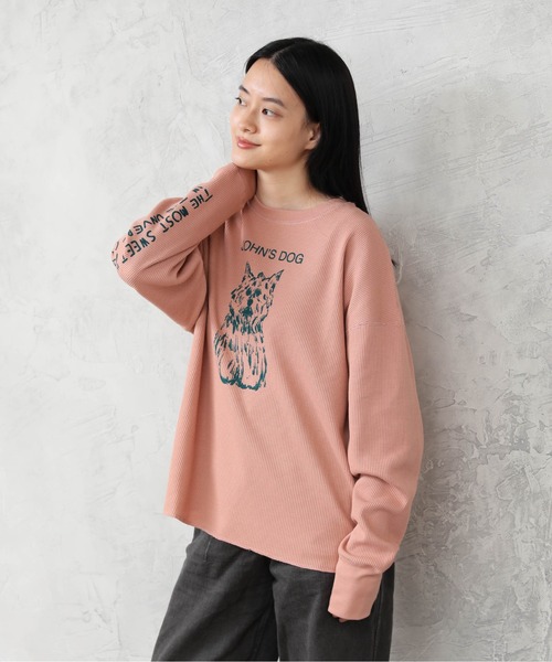 Common Noun(コモン ナウン)の「Common Noun/norahi ワッフルドルマン Tee(Tシャツ/カットソー・レディース・テラコッタ/オフホワイト・M/L)」の16枚目の写真