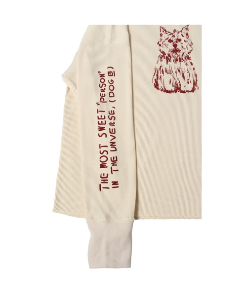Common Noun(コモン ナウン)の「Common Noun/norahi ワッフルドルマン Tee(Tシャツ/カットソー・レディース・テラコッタ/オフホワイト・M/L)」の13枚目の写真
