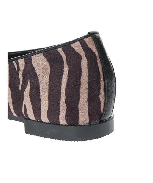 CRAFT STANDARD BOUTIQUE（クラフトスタンダードブティック）の「ふっくらクッションゼブラ柄スクエアフラットシューズ　＊（バレエシューズ・レディース・その他1・M/L/S）」の10枚目の写真