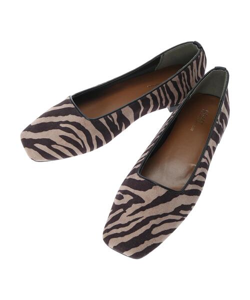 CRAFT STANDARD BOUTIQUE（クラフトスタンダードブティック）の「ふっくらクッションゼブラ柄スクエアフラットシューズ　＊（バレエシューズ・レディース・その他1・M/L/S）」の12枚目の写真