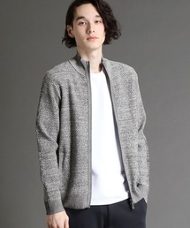 MONSIEUR NICOLE | ジャカード スタンドニットブルゾン(ニット/セーター)