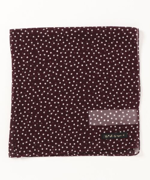 To b. by agnes b.(トゥービーバイアニエスベー)の「WR52 SCARF ランダムドットスカーフ(バンダナ/スカーフ・レディース・レッド系その他/ブラック・UNI)」の2枚目の写真