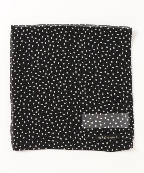 To b. by agnes b.(トゥービーバイアニエスベー)の「WR52 SCARF ランダムドットスカーフ(バンダナ/スカーフ・レディース・レッド系その他/ブラック・UNI)」の4枚目の写真