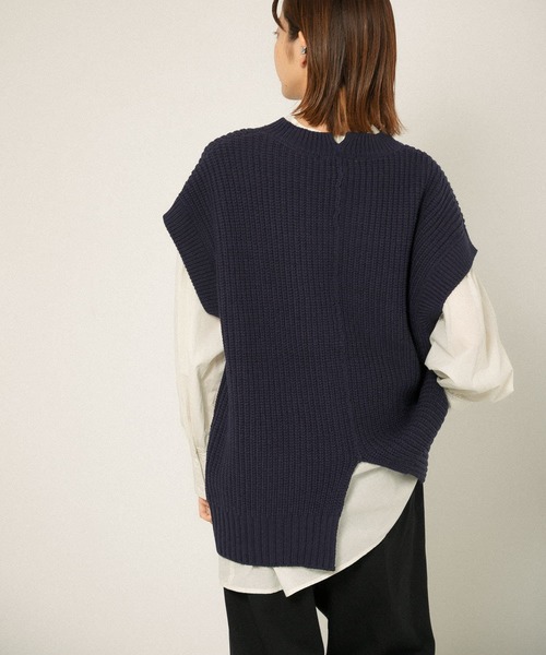 KBF(ケイビーエフ)の「MIXカラーランダムフリンジベスト(ベスト・レディース・ライトグレー/ネイビー/オリーブ・ONE)」の15枚目の写真