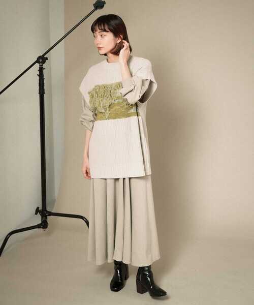 KBF(ケイビーエフ)の「MIXカラーランダムフリンジベスト(ベスト・レディース・ライトグレー/ネイビー/オリーブ・ONE)」の11枚目の写真