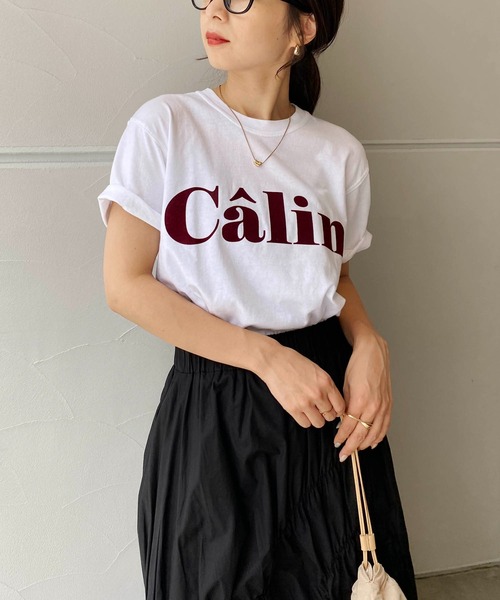CAPRICIEUX LE'MAGE（カプリシューレマージュ）の「ピグメントロゴＴシャツ（Tシャツ/カットソー・レディース・ブラック/ホワイト・FREE）」の7枚目の写真