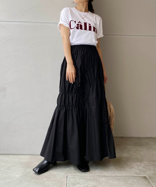 CAPRICIEUX LE'MAGE（カプリシューレマージュ）の「ピグメントロゴＴシャツ（Tシャツ/カットソー・レディース・ブラック/ホワイト・FREE）」の13枚目の写真