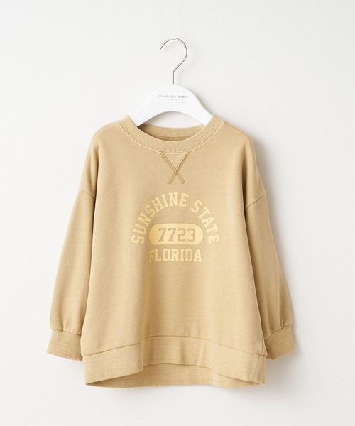 CIAOPANIC TYPY（チャオパニックティピー）の「【KIDS】ピグメントカレッジスウェット（スウェット・キッズ・ホワイト/チャコールグレー/ベージュ/カーキ/オレンジ・SMALL/MEDIUM/LARGE/X-LARGE/XX-LARGE）」の8枚目の写真