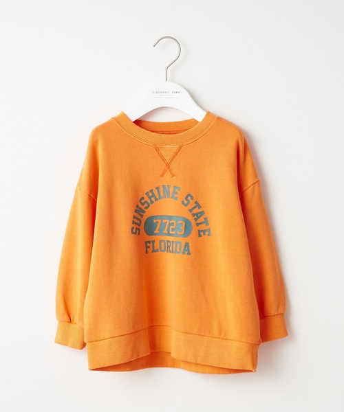 CIAOPANIC TYPY（チャオパニックティピー）の「【KIDS】ピグメントカレッジスウェット（スウェット・キッズ・ホワイト/チャコールグレー/ベージュ/カーキ/オレンジ・SMALL/MEDIUM/LARGE/X-LARGE/XX-LARGE）」の12枚目の写真