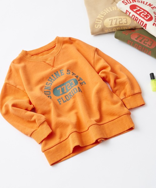 CIAOPANIC TYPY（チャオパニックティピー）の「【KIDS】ピグメントカレッジスウェット（スウェット・キッズ・ホワイト/チャコールグレー/ベージュ/カーキ/オレンジ・SMALL/MEDIUM/LARGE/X-LARGE/XX-LARGE）」の18枚目の写真