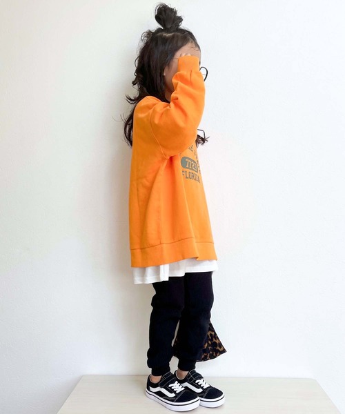 CIAOPANIC TYPY（チャオパニックティピー）の「【KIDS】ピグメントカレッジスウェット（スウェット・キッズ・ホワイト/チャコールグレー/ベージュ/カーキ/オレンジ・SMALL/MEDIUM/LARGE/X-LARGE/XX-LARGE）」の22枚目の写真