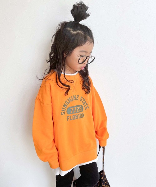 CIAOPANIC TYPY（チャオパニックティピー）の「【KIDS】ピグメントカレッジスウェット（スウェット・キッズ・ホワイト/チャコールグレー/ベージュ/カーキ/オレンジ・SMALL/MEDIUM/LARGE/X-LARGE/XX-LARGE）」の21枚目の写真