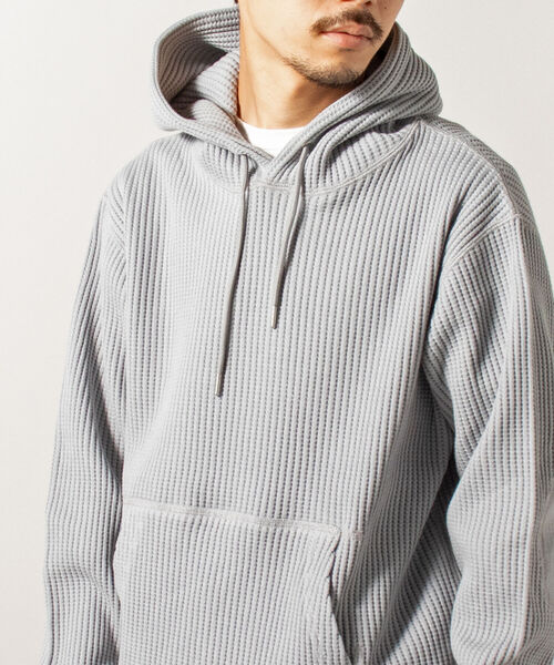 GLOSTER（グロスター）の「【GLOSTER/グロスター】鬼ワッフルフーディ プルオーバーパーカー ヘビーウエイト（パーカー・メンズ・グレー/キナリ・MEDIUM/LARGE）」の10枚目の写真