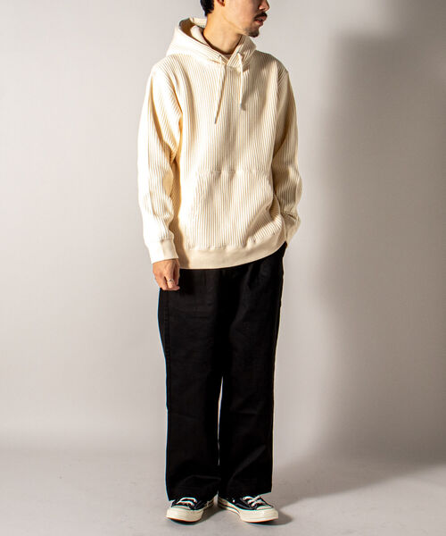 GLOSTER（グロスター）の「【GLOSTER/グロスター】鬼ワッフルフーディ プルオーバーパーカー ヘビーウエイト（パーカー・メンズ・グレー/キナリ・MEDIUM/LARGE）」の9枚目の写真