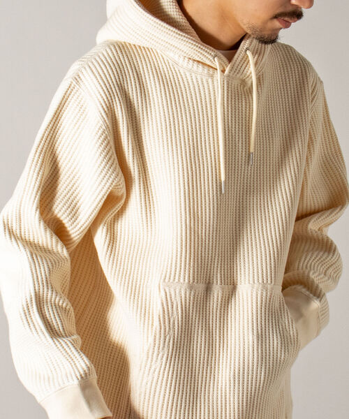 GLOSTER（グロスター）の「【GLOSTER/グロスター】鬼ワッフルフーディ プルオーバーパーカー ヘビーウエイト（パーカー・メンズ・グレー/キナリ・MEDIUM/LARGE）」の14枚目の写真