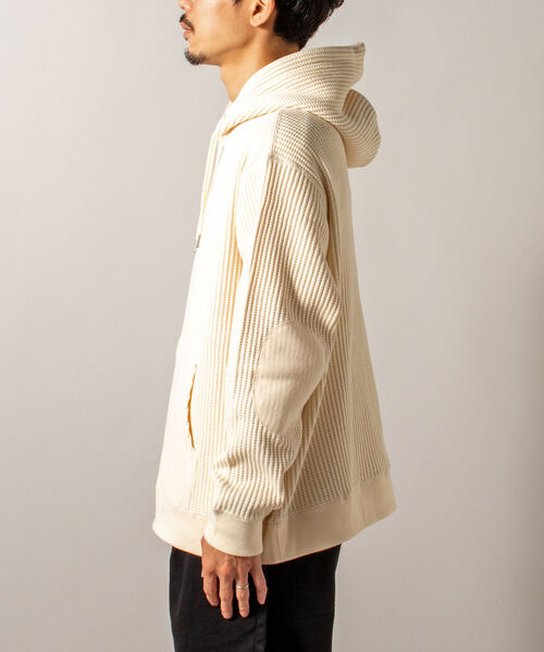 GLOSTER（グロスター）の「【GLOSTER/グロスター】鬼ワッフルフーディ プルオーバーパーカー ヘビーウエイト（パーカー・メンズ・グレー/キナリ・MEDIUM/LARGE）」の12枚目の写真