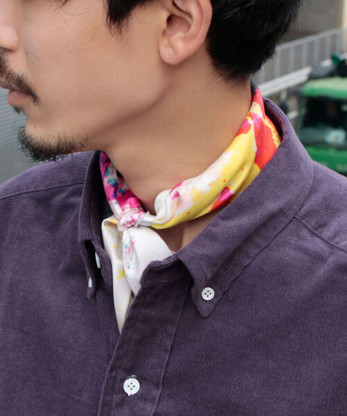 GLOSTER（グロスター）の「【LELLE/レレ】GLOSTER別注スカーフ（バンダナ/スカーフ・メンズ・ブルー系その他/ブルー系その他2/その他・FREE）」の3枚目の写真