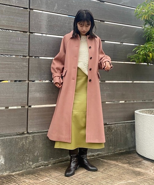 FREE'S MART（フリーズマート）の「◆配色ステッチフェイクレザーAラインスカート（スカート・レディース・ブラック/ベージュ/カーキ・FREE）」の13枚目の写真