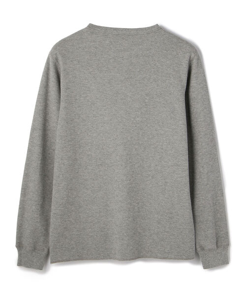 schott（ショット）の「Schott/ショット/LS HONEYCOMB CREWNECK T-SHIRT/ハニカム クルーネック Tシャツ（Tシャツ/カットソー・メンズ・ブラック/ホワイト/ライトブルーグレー・MEDIUM/SMALL/LARGE/XX-LARGE/X-LARGE）」の6枚目の写真
